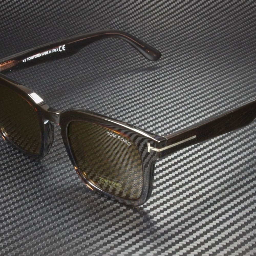 Tom Ford Men's Striped Brown Sunglasses